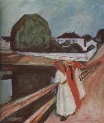 Edvard Munch The Children on the bridge oil painting reproduction